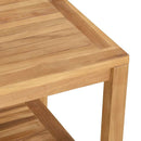 Sofabord med opbevaring Brun 60 x 60 x 45 cm Massiv Teaktræ