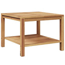 Sofabord med opbevaring Brun 60 x 60 x 45 cm Massiv Teaktræ