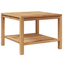Sofabord med opbevaring Brun 60 x 60 x 45 cm Massiv Teaktræ