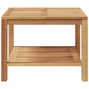 Sofabord med opbevaring Brun 60 x 60 x 45 cm Massiv Teaktræ