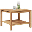 Sofabord med opbevaring Brun 60 x 60 x 45 cm Massiv Teaktræ