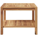 Sofabord med opbevaring Brun 60 x 60 x 45 cm Massiv Teaktræ