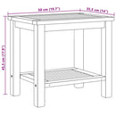 Sofabord med opbevaring Brun 50 x 35 x 45 cm Massiv Teaktræ