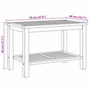 Sofabord med opbevaring Brun 70 x 40 x 45 cm Massiv Teaktræ