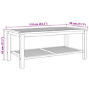 Sofabord med opbevaring Brun 110 x 55 x 45 cm Massiv Teaktræ
