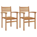 Stol 2 pcs Brun 56 x 55 x 90.5 cm Massiv Teaktræ