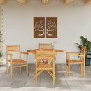 Stol 4 pcs Brun 56 x 55 x 90.5 cm Massiv Teaktræ