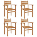Stol 4 pcs Brun 56 x 55 x 90.5 cm Massiv Teaktræ