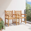 Have Stol 2 pcs 60 x 58 x 90 cm Massiv Teaktræ