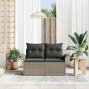 Havemøbelsofa med pude Grå 141 x 62 x 69cm polyrattan