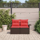 Havemøbelsofa med pude 141 x 62 x 69 cm polyrattan