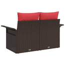 Havemøbelsofa med pude 141 x 62 x 69 cm polyrattan