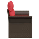 Havemøbelsofa med pude 141 x 62 x 69 cm polyrattan