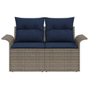 Havemøbelsofa med pude 141 x 62 x 69 cm polyrattan