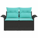 Havemøbelsofa med pude 141 x 62 x 69 cm polyrattan