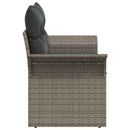 Havemøbelsofa med pude Grå 141 x 62 x 69cm polyrattan