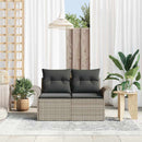 Havemøbelsofa med pude Lysegrå 141 x 62 x 69cm polyrattan