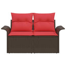 Havemøbelsofa med pude 141 x 62 x 69 cm polyrattan