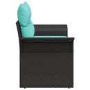 Havemøbelsofa med pude 141 x 62 x 69 cm polyrattan