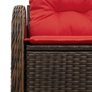 Havemøbelsofa med pude 121 x 62 x 69 cm polyrattan