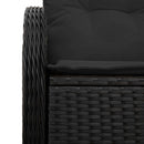 Havemøbelsofa med pude Sort 121 x 62 x 69cm polyrattan