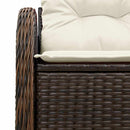 Havemøbelsofa med pude Brun 121 x 62 x 69cm polyrattan