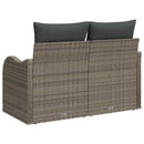 Havemøbelsofa med pude Grå 121 x 62 x 69cm polyrattan