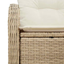 Havemøbelsofa med pude Beige 121 x 62 x 69cm polyrattan