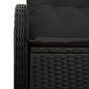 Havemøbelsofa med pude Sort 121 x 62 x 69cm polyrattan