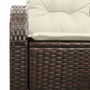 Havemøbelsofa med pude Brun 124 x 62 x 69cm polyrattan