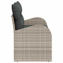 Havemøbelsofa med pude Lysegrå 124 x 62 x 69cm polyrattan