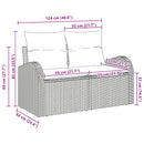 Havemøbelsofa Brun 124 x 62 x 85cm polyrattan