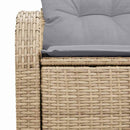 Havemøbelsofa med pude Beige 124 x 62 x 69cm polyrattan
