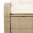 Havemøbelsofa med pude Beige 124 x 62 x 69cm polyrattan