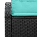 Havemøbelsofa Sort 124 x 62 x 85cm polyrattan