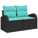Havemøbelsofa Sort 124 x 62 x 85cm polyrattan