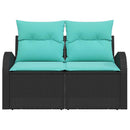 Havemøbelsofa Sort 124 x 62 x 85cm polyrattan