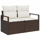 Havemøbelsofa med pude 120 x 62 x 69 cm polyrattan