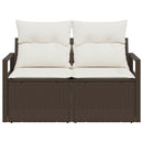 Havemøbelsofa med pude 120 x 62 x 69 cm polyrattan
