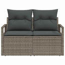Havemøbelsofa med pude 120 x 62 x 69 cm polyrattan