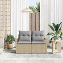 Havemøbelsofa med pude 120 x 62 x 69 cm polyrattan