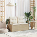Havemøbelsofa med pude 120 x 62 x 69 cm polyrattan