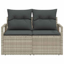 Havemøbelsofa med pude 120 x 62 x 69 cm polyrattan
