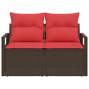 Havemøbelsofa med pude 120 x 62 x 69 cm polyrattan