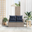 Havemøbelsofa med pude 120 x 62 x 69 cm polyrattan