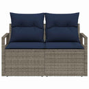 Havemøbelsofa med pude 120 x 62 x 69 cm polyrattan