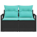 Havemøbelsofa med pude 120 x 62 x 69 cm polyrattan