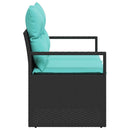 Havemøbelsofa med pude 120 x 62 x 69 cm polyrattan