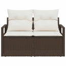Havemøbelsofa med pude 120 x 62 x 69 cm polyrattan