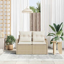 Havemøbelsofa med pude 120 x 62 x 69 cm polyrattan